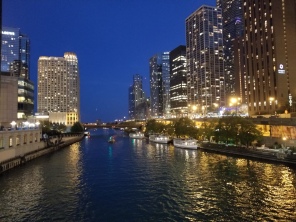 Chicago Riverwalk at Night